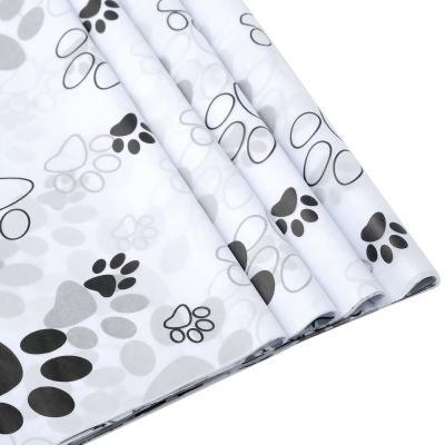 100 Sheets Dog Paw Print Tissue Paper Puppy Paws Gift Wrap Tissue Paper for Gift Bags Christmas Wrapping and DIY Crafts (Dog Paw)