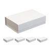 CECOBOX 5PC Gift Boxes with Lids for Presents 10"x6.7"x2.8" - Matte, Collapsible Magnetic Closure Gift Box - Groomsmen & Bridesmaid Proposal Boxes, Wedding, PR, Birthdays, Holidays - White view 1