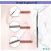 Dental Care Tool to Remove Plaque and Tartar at Home Made of Stainless Steel with Precision Tips Knurled Handle Design for Firm Grip to Remove Teeth Stain Pet Oral Hygiene Care (Explorer #6) view 2