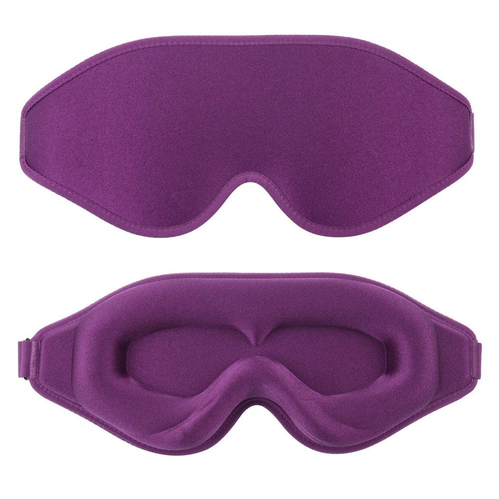EMICUTE 3D Sleep Mask for Women Men Eye Covers, Super Comfort Eye Mask for Sleeping and Lash Extentions, 100% Blackout Blindfold for Flight Travel Yoga Nap