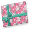Beautiful Candy Cane House Gift Wrap Dark Pink Pink Thick Christmas Wrapping Paper Turquoise Holiday Decoration (12 foot x 30 inch roll) view 3