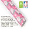 Beautiful Candy Cane House Gift Wrap Dark Pink Pink Thick Christmas Wrapping Paper Turquoise Holiday Decoration (12 foot x 30 inch roll) view 4
