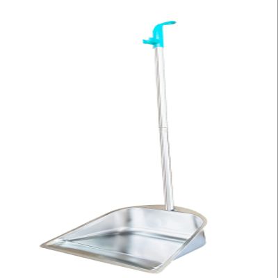 Dust Pan Long Handled - 33.5" Indoor Outdoor Stainless Steel Dust Pans, Household Heavy Duty Standing Dustpan with Long Handle for Home Room Lobby Office