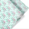Beautiful Pine Tree Teal Pink Gift Wrap Thick Christmas Wrapping Paper Turquoise Holiday Decoration (One 20 inch x 30 inch sheet) view 2