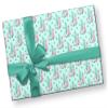 Beautiful Pine Tree Teal Pink Gift Wrap Thick Christmas Wrapping Paper Turquoise Holiday Decoration (One 20 inch x 30 inch sheet) view 3