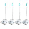 4-Pack Dust Pan Long Handled - 33.5" Indoor Outdoor Stainless Steel Dust Pans, Household Heavy Duty Standing Dustpan with Long Handle for Home Room Lobby Office view 1