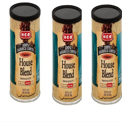 HEB Premium 100% Arabica House Blend MedDark Roast Ground Coffee 13 oz(pack of 3)