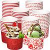 Zopeal 80 Pcs Valentine's Day Ice Cream Cups 9 oz Disposable Valentines Bowls Red Heart Paper Dessert Bowls Treat Snack Soup Cups for Hot or Cold Food Party Supplies Decoration view 1