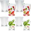 Arora Clear Plastic Tumblers Set of 4 (16oz) and Set of 4 (12oz), Acrylic Reusable Drinking Glasses Water Tumblers, BPA-free Water Cups for Parties, Holidays, Everyday Use view 1