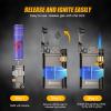 Torch Lighter with LED Light,FANKAI Butane Lighter Single Jet Flame-Butane Torch Lighter with 6PCS Replaceable Flints,Refillable Cool Lighters with ABS Fuel Tank,Retro Grinding Wheel Windproof Lighter view 4