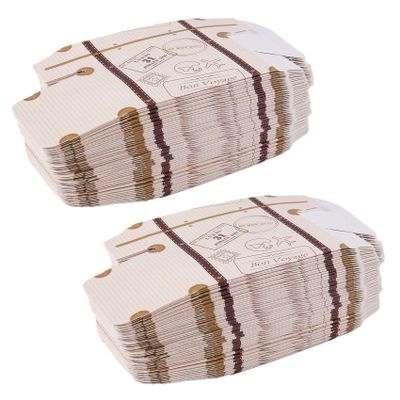 100pcs Mini Suitcase Favor Box Favor Box, Vintage Paper with Tags and Rope