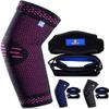 ABYON Elbow Brace, Elbow Compression Sleeve (1 Piece) + Tennis Elbow Support Straps (2 Pieces) for Men and Women Tennis Elbow, Golfers Elbow, Arthritis, Tendonitis, Elbow Pain Relief (Pink, M) view 1