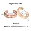 EnerMagiX Copper Rings for Women, 2PCS Adjustable Tricolor Gold Braid Magnetic Set Ring, 99.9% Solid Copper Jewelry2PCS view 2