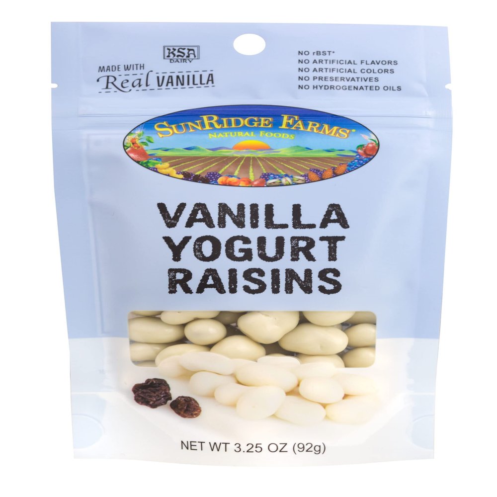 Sunridge Farms All Natural Yogurt Raisins, Non-GMO, 3.25 Ounce (Pack of 8)