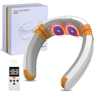 Auxoliev FSA Eligible Neck Massager with Heat for Pain Relief,Wearable Deep Tissue Trigger Point Massager with 9 Modes 50 Levels,Cordless for Home Travel Use