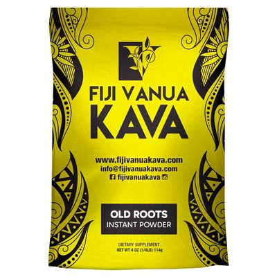 Fiji Vanua Kava Instant Old Roots Kava Powder, dehydrated green juice Kava Drink Powder, Easy to Prepare liquid-Soluble, Fijian Instant Noble, Herbal Supplement, 4 oz
