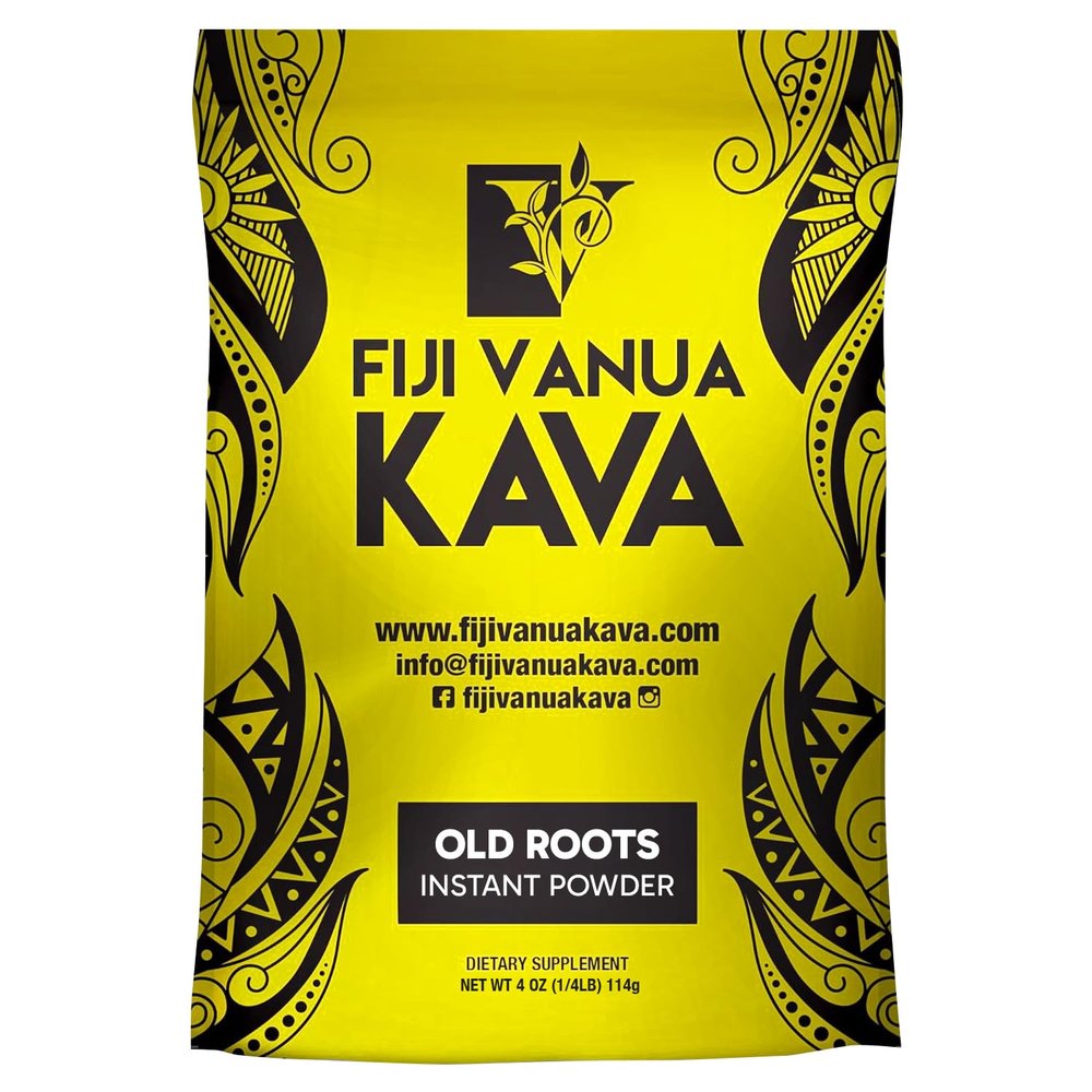 Fiji Vanua Kava Instant Old Roots Kava Powder, dehydrated green juice Kava Drink Powder, Easy to Prepare liquid-Soluble, Fijian Instant Noble, Herbal Supplement, 4 oz
