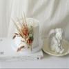 Burnt Orange, Autumn Pampas Grass Dried Flowers Boho Pampas Dried Cake Topper, Rustic Dried Flowers Bouquet, Cake Flowers (BO01) view 2