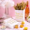 TaoBary 24 Pcs Wedding Gift Bag Bulk Wedding Welcome Bags Thanks You Bridal Shower Gift for Weddings Guests Hotel Welcome Party Favors with Tissue Paper(White) view 3