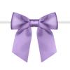 Rainbow Pana 60 Pack Twist Tie Bows for Treat Bags 3" Violet Satin Ribbon Bows for Package Craft Gift Wrapping Decoration view 1