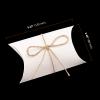 SEUNMUK 150 Pack 5 x 3.5 Inches Large Pillow Boxes, Kraft Pillow Boxes with Jute Twines, white Pillow Candy Box Party Wedding Favor for Anniversary, Birthday, Halloween view 2