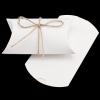 SEUNMUK 150 Pack 5 x 3.5 Inches Large Pillow Boxes, Kraft Pillow Boxes with Jute Twines, white Pillow Candy Box Party Wedding Favor for Anniversary, Birthday, Halloween view 4