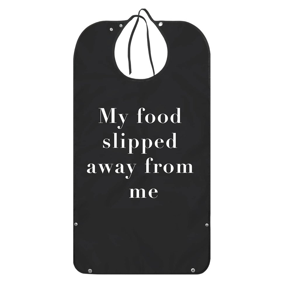 KINBOM Funny Adult Bibs, Dining Clothing Protector Washable and Reusable Bibs Interesting for Adults with Crumb Catcher for Adults Men and Women
