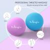 Maxgia 2" Mini Massage Ball, 5 Speeds Vibrating Massage Roller Ball for Palm, Hand, Foot, Leg, Neck, Back, Trigger Point Muscle Therapy Ball for Myofascial Release, Plantar Fasciitis Relief, Blue view 2