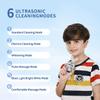 ELOTAME Kids Electric U Shaped Toothbrush Children Cartoon Sonic Automatic Toothbrush with 4 Brush Heads Full Mouth 6 Cleaning Modes - (Age 2-7, Gray) view 2
