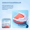 ELOTAME Kids Electric U Shaped Toothbrush Children Cartoon Sonic Automatic Toothbrush with 4 Brush Heads Full Mouth 6 Cleaning Modes - (Age 2-7, Gray) view 3