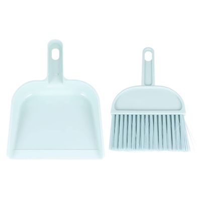 2 Sets Mini Broom and Dustpan Small Dustpan and Brush Set Pans with Brush for Table Desk Countertop Key Board Cat Dog and Other Pets Cage