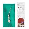 Korean Traditional Fabric Bojagi Gift Wrapping, Wine Bottle Wrap (21"X21") (Deep Sea Green) view 1