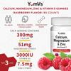 Yum-V Calcium, Magnesium, Zinc and Vitamin D Gummies (90 Count) - Calcium Gummies with Vitamin D3 + Zinc & Magnesium Supplements - Delicious Bone Health Gummy Supplement for Men, Women & Kids view 2