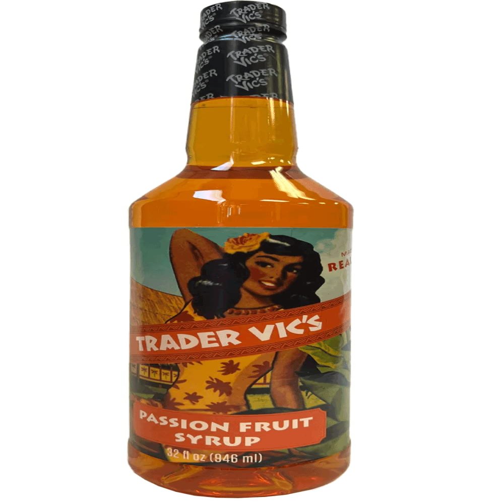Trader Vic's Premium Passion Fruit Syrup, Cocktail Drink Mix, 32 Ounce Bottle