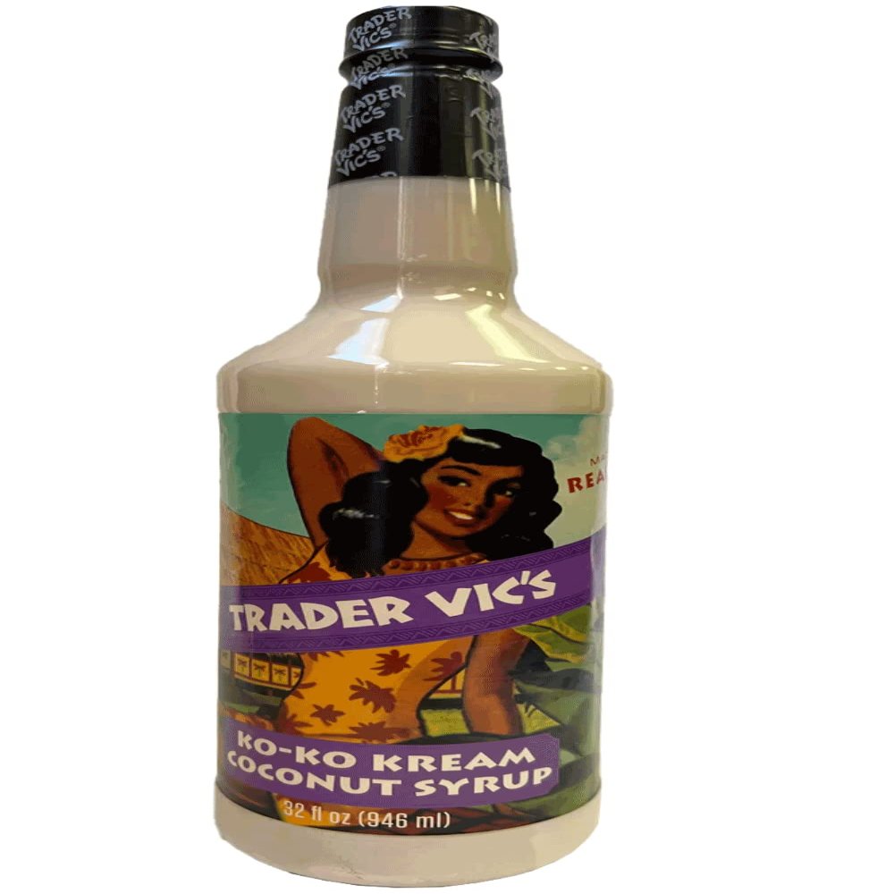 Trader Vic's Premium Ko-Ko Kream Coconut Syrup, Cocktail Drink Mix, 32 Ounce Bottle