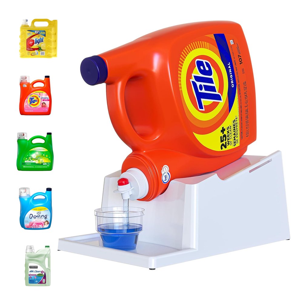 Skywin Liquid Laundry Detergent Dispenser Holder with Drip Tray - 1 Pack