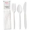450 Plastic Cutlery Packets - Knife Fork Spoon Napkin Salt Pepper Sets | White Plastic Silverware Sets Individually Wrapped Cutlery Kits, Bulk Plastic Utensil Cutlery Set Disposable To Go Silverware view 2