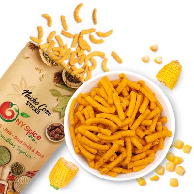 NY Spice Shop Corn Stick with Nacho Flavor - 3 Pound Nacho Roasted Corn Healthy Snacks - Fresh Corn Bulk Snacks - Sweet Corn Snack Packs - Crunchy Corn Snacks Sticks for Midday