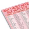 Knock Knock Why I Must Have Sex With You Pad, Sexy Checklist Note Pad, 6 x 9-inches (Pink/Red) view 3