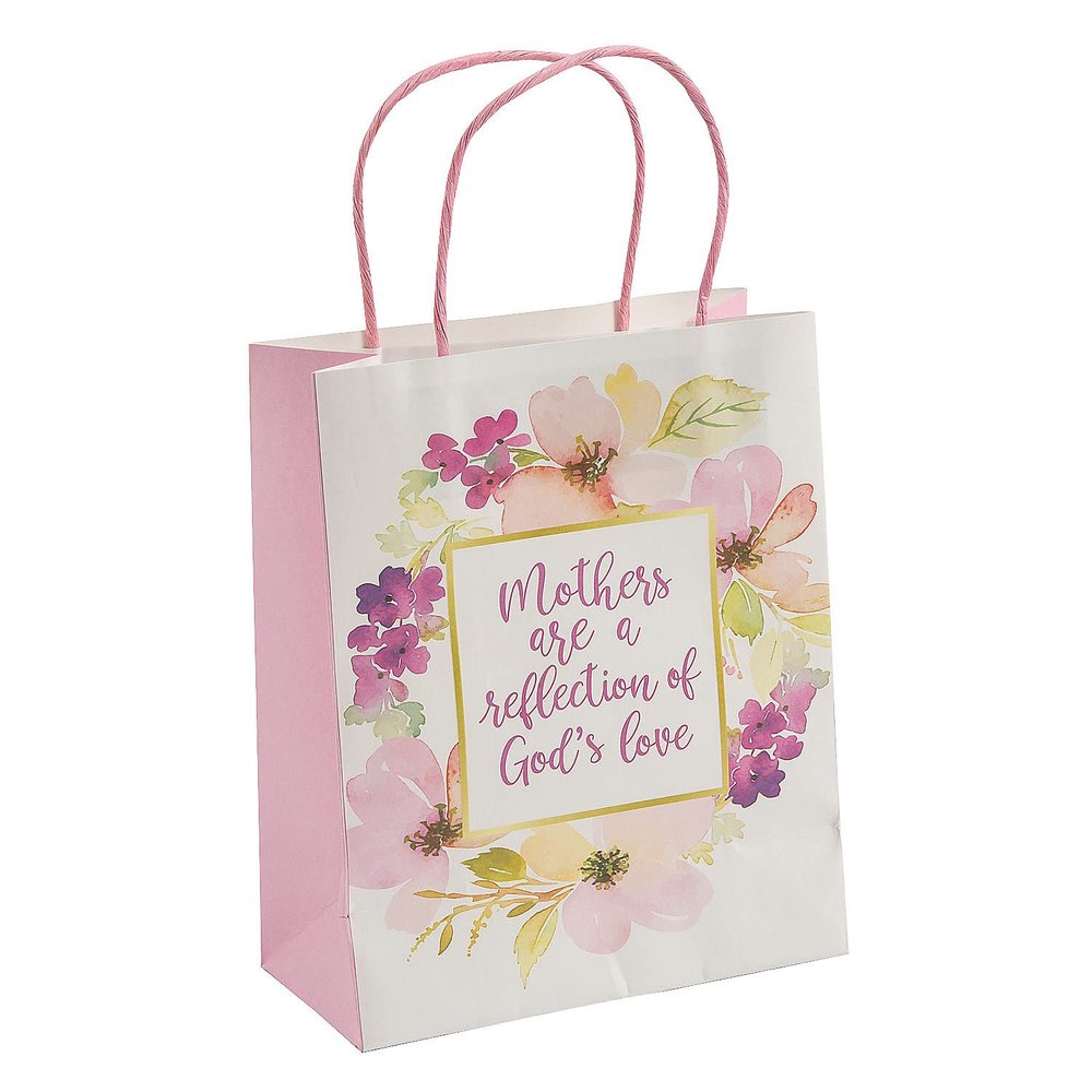 Fun Express Medium Religious Mothers Day Flower Gift Bags 12 Pieces