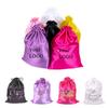 Custom Personalized Satin Hair Bag, Customize Your Own Logo Image Design Silk Gift Drawstring Bags for Wedding Party Christmas (20 Pcs/Lot, Golden) view 1