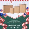 METRONIC Brown Paper Bags 10x5x13 50Pcs,Kraft Gift Bags Medium Size with Handles, Craft Paper Wrap Bag Bulk for Shopping Birthday Party Favors Grocery Retail Goody Business view 2