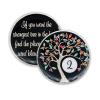 2 Year Sobriety Chip | Tree of Life AA Coin Token Medallion with Glow in The Dark Recovery Anniversary view 1