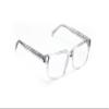 eyebobs Hugh Jass Premium Blue Light Reading Glasses for Women and Men | Rectangle Blue Light Blocking Computer Glasses | Grey Crystal Front and Temples | 2.25 view 3