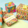 RUSPEPA Kraft Birthday Wrapping Paper Rolls - Mini Roll - 17 inches x 10 feet per Roll, Total of 4 Rolls, Colorful Birthday view 2