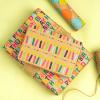 RUSPEPA Kraft Birthday Wrapping Paper Rolls - Mini Roll - 17 inches x 10 feet per Roll, Total of 4 Rolls, Colorful Birthday view 4