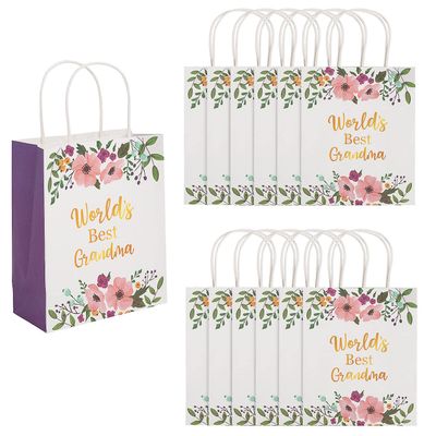 Medium Grandmothers Day Gift Bags - 12 Pieces