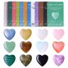 12 PCS Natural Heart Crystals Shaped Healing Stones Crystal Palm 0.8 inch Natural Stones Polished Love Gemstones Pocket Set Bulk Balancing Meditation Mother's Day view 1