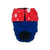 Barkertime Red Water Drops on Blue Premium Waterproof Cat Diaper, S, with Tail Hole - Made in USA view 1