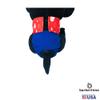 Barkertime Red Water Drops on Blue Premium Waterproof Cat Diaper, S, with Tail Hole - Made in USA view 2